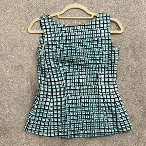 Kate Spade blue patterned blouse